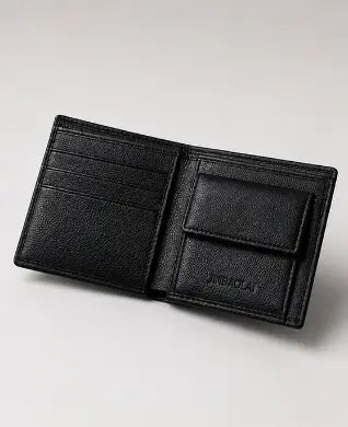 Intérieur du portefeuille cuir homme noir avec porte-cartes, compartiment billets et porte-monnaie