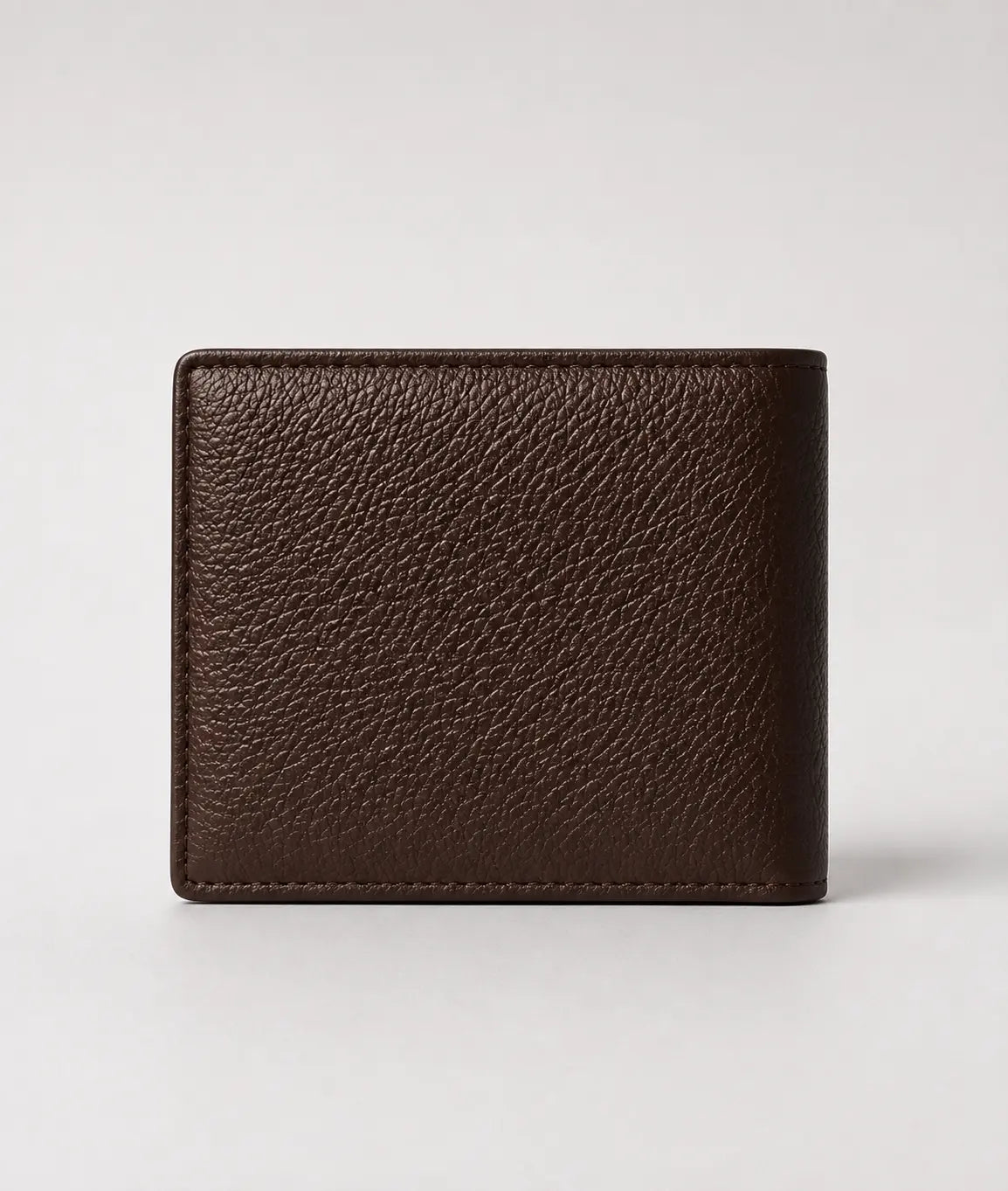 Portefeuille jinbaolai en cuir marron pour homme de dos 